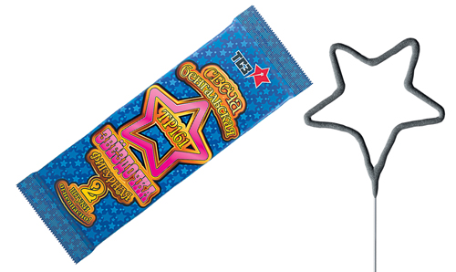  Бенгальские свечи фигурные 2 шт "Звездочка"  в Красноярске